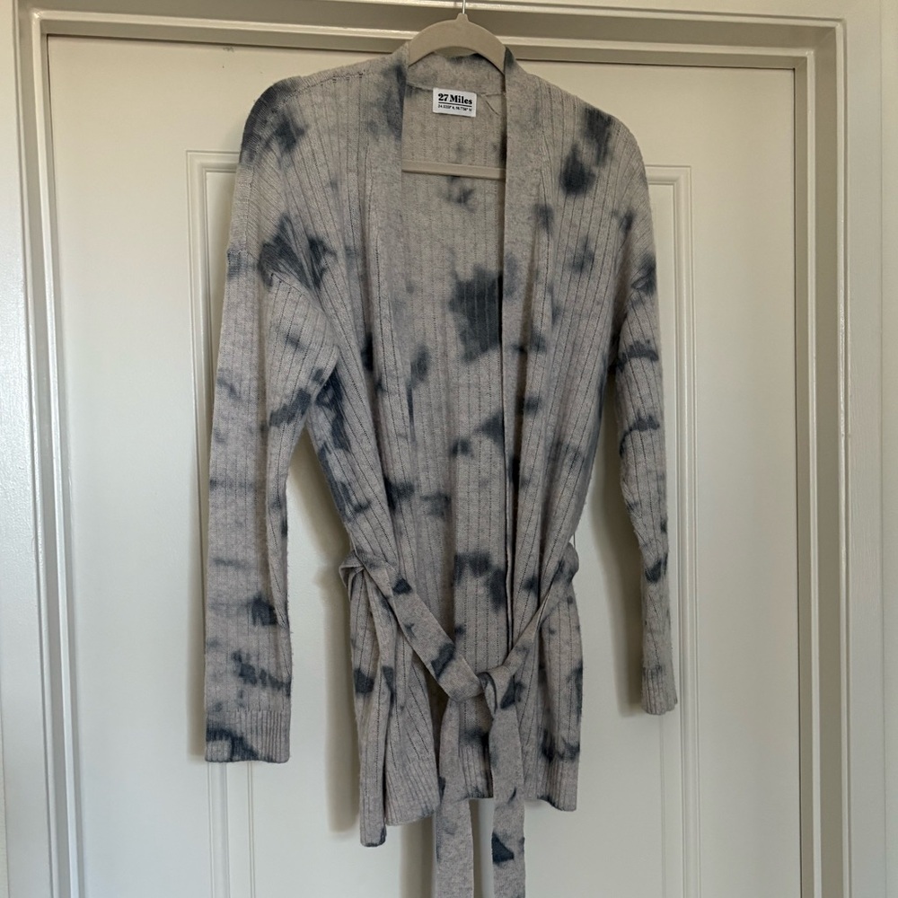 27 MILES 100% Cashmere Cardigan M
